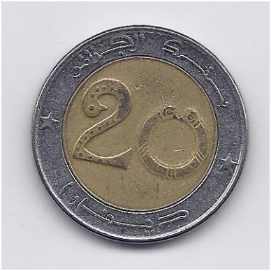 ALŽYRAS 20 DINARS 1999 KM # 125 VF