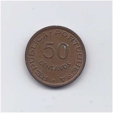 ANGOLA 50 CENTAVOS 1957 KM # 75 VF