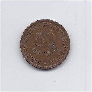 ANGOLA 50 CENTAVOS 1958 KM # 75 VF