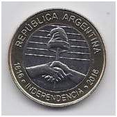 ARGENTINA 2 PESOS 2016 KM # 184 UNC 200th INDEPENDENCE ANNIVERSARY 1