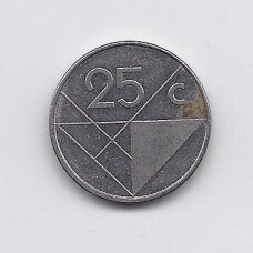 ARUBA 25 CENTS 1986 KM # 3 F/VF