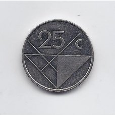 ARUBA 25 CENTS 1992 KM # 3 VF