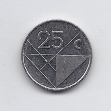 ARUBA 25 CENTS 2002 KM # 3 VF