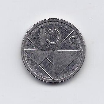 ARUBA 10 CENTS 2018 KM # 2 VF