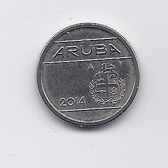 ARUBA 10 CENTS 2014 KM # 2 VF 1