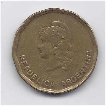 ARGENTINA 50 CENTAVOS 1987 KM # 99 VF 1