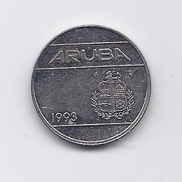 ARUBA 25 CENTS 1993 KM # 3 VF 1