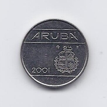 ARUBA 25 CENTS 2001 KM # 3 XF 1