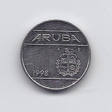 ARUBA 25 CENTS 1998 KM # 3 VF 1