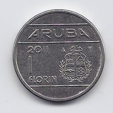 ARUBA 1 FLORIN 2011 KM # 5 VF