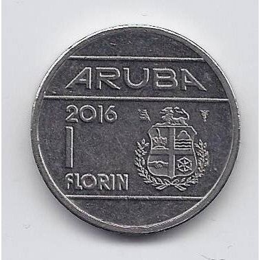 ARUBA 1 FLORIN 2016 KM # 56 VF/XF