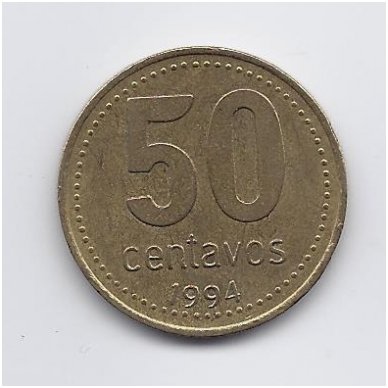 ARGENTINA 50 CENTAVOS 1994 KM # 111.1 VF