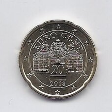 AUSTRIJA 20 EURO CENTS 2018 KM # 3140 UNC