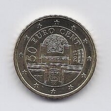 AUSTRIJA 50 EURO CENTS 2018 KM # 3141 UNC