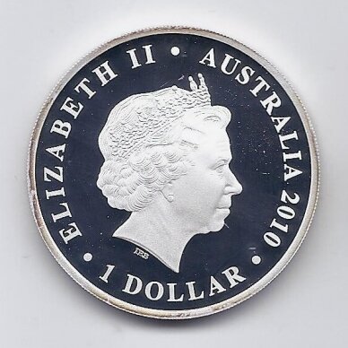 AUSTRALIJA 1 DOLLAR 2010 KM # new PROOF Olimpinė komanda 1