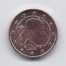 BELGIJA 5 EURO CENTS 2022 KM # 333 UNC