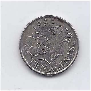 BERMUDA 10 CENTS 1999 KM # 109 VF