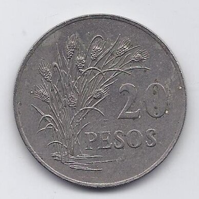 BISAU GVINĖJA 20 PESOS 1977 KM # 21 F/VF