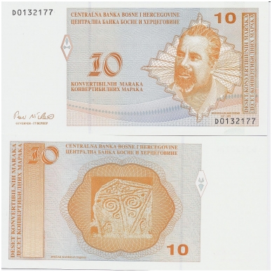 BOSNIJA IR HERCEGOVINA 10 CONVERTIBLE MARAKA 1998 ND P # 63a UNC