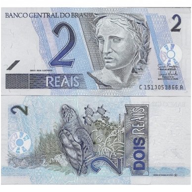 BRAZILIJA 2 REAIS 2001 P # 249f UNC