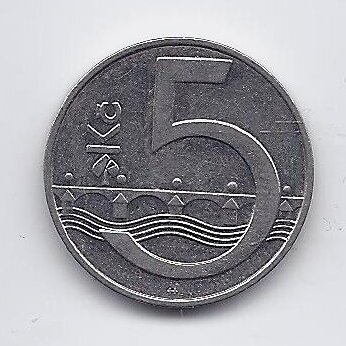 CZECH REP. 5 KORUN 1996 KM # 8 VF