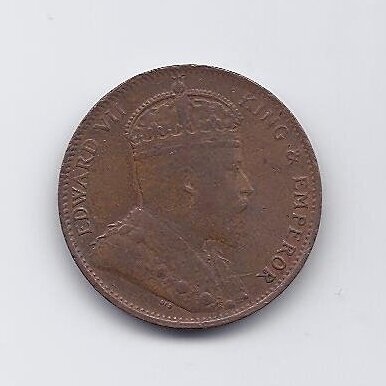 CEYLON 1 CENT 1910 KM # 102 VF 1