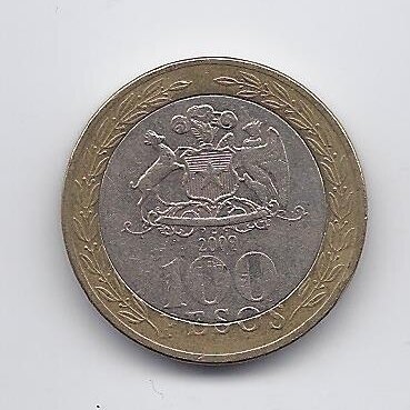 ČILĖ 100 PESOS 2009 KM # 236 VF