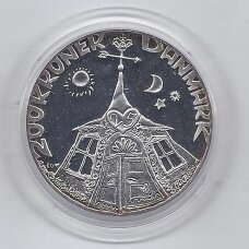 DENMARK 200 KRONER 1992 KM # 876  PROOF Silver Wedding Anniversary ( 1oz. Ag.)