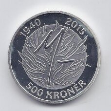 DENMARK 500 KRONER 2015 KM # 965 PROOF 75th Birthday