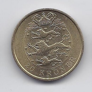 DENMARK 20 KRONER 2005 KM # 891 VF