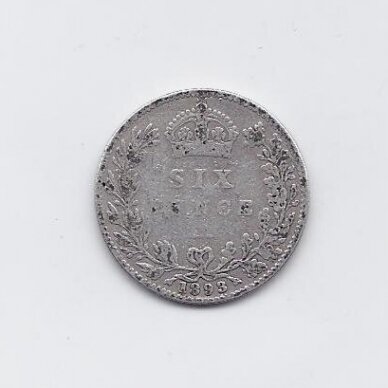 GREAT BRITAIN 6 PENCE 1893 KM # 779 F