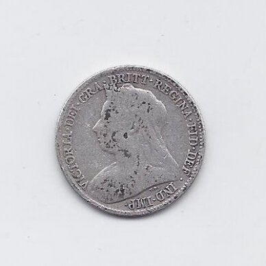 GREAT BRITAIN 6 PENCE 1893 KM # 779 F 1