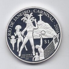 FIJI 1 DOLLAR 2016 KM # new PROOF Rio de Janeiro Games ( 1oz. Ag. )