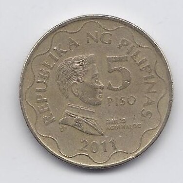 FILIPINAI 5 PISO 2011 KM # 272 VF