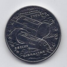 GIBRALTARAS 2.8 ECUS 1993 KM # 478 UNC Euro tunelis