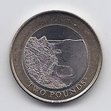 GIBRALTARAS 2 POUNDS 2020 KM # 1765 UNC Paplūdimys