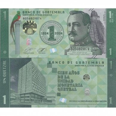 GVATEMALA 1 QUETZAL 2024 P # new UNC 100 m.valiutai