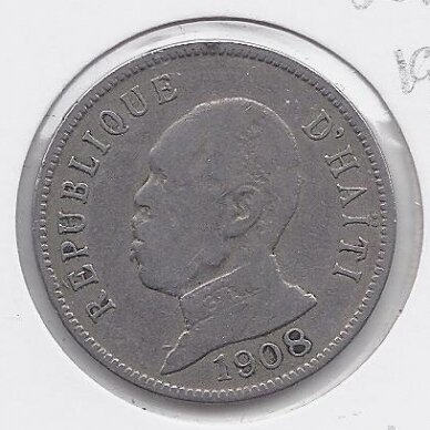 HAITIS 50 CENTIMES 1908 KM # 56 F/VF 1