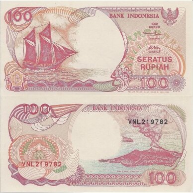 INDONESIA 100 RUPIAH 1992 / 2000 P # 127h AU