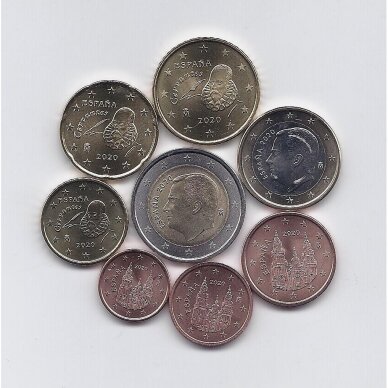 SPAIN 2020 EURO COINS SET