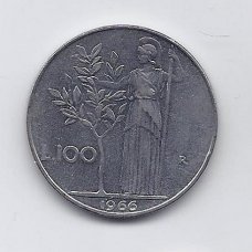 ITALIJA 100 LIRE 1966 KM # 96.1 XF