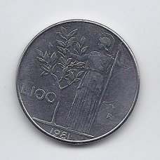 ITALIJA 100 LIRE 1981 KM # 96.1 XF