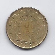 ITALIJA 200 LIRE 1979 KM # 105 VF