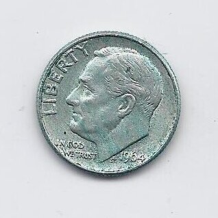 USA 10 CENTS 1964 D KM # 195 XF 1