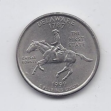 USA 25 CENTS 1999 P KM # 293 VF Delaware