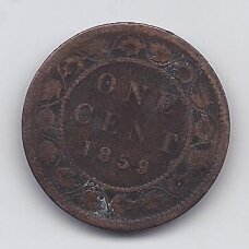 KANADA 1 CENT 1859 KM # 1 F