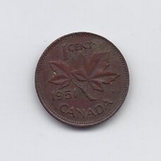 CANADA 1 CENT 1951 KM # 41 VF