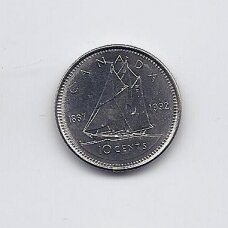 CANADA 10 CENTS 1992 KM # 206 UNC CONFEDERATION