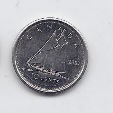 CANADA 10 CENTS 2007 KM # 492 XF