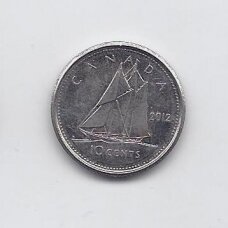 CANADA 10 CENTS 2012 KM # 492 VF/XF